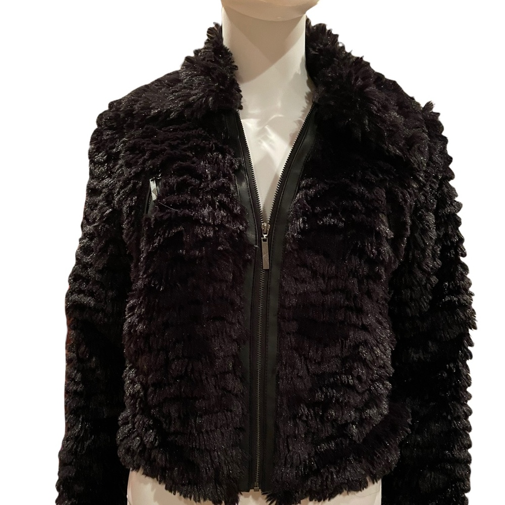Kenzie Made to Make you Feel Pretty small Faux Fur Teddy Bear Jacket Warm NWOT